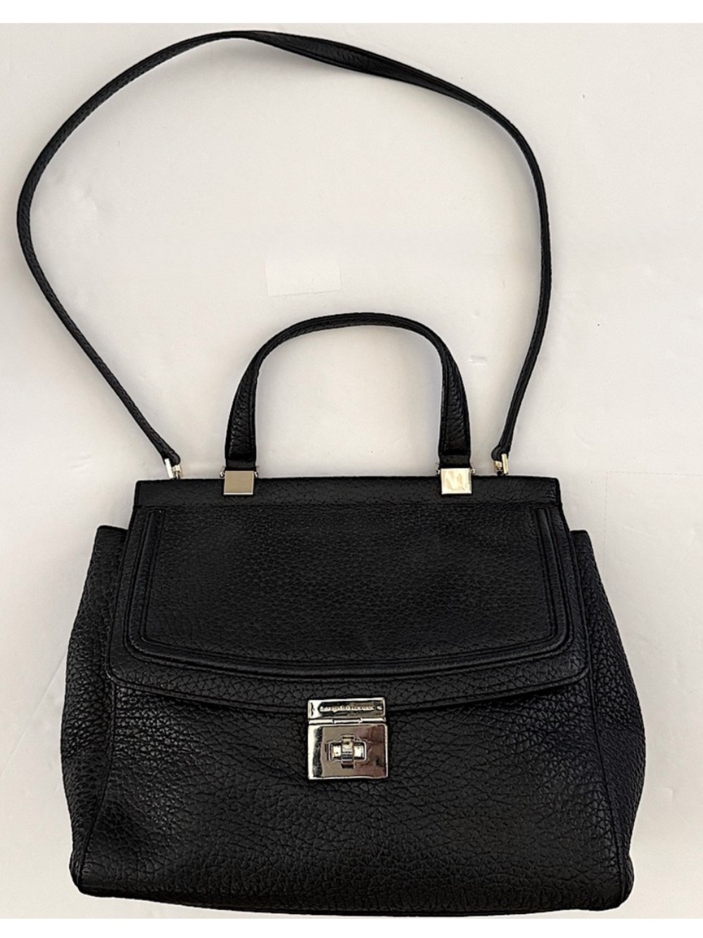 Kate Spade Tallulah Everett Way Leather Shoulder Minimalist Handbag Purse Black - Picture 4 of 9